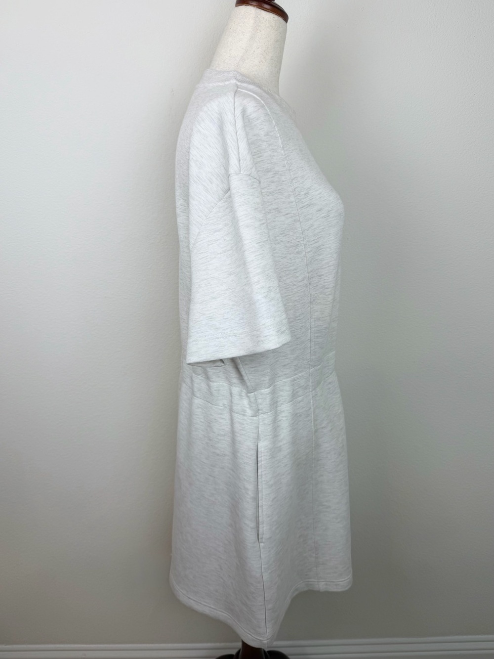 Varley Maple Dress 2.0 Doublesoft Casual Drawstring Knit T-Shirt Dress - Picture 10 of 15
